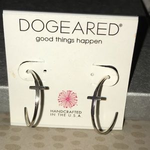 Dogeared Cross Hoop Earrings